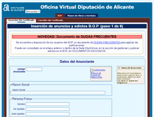 Tablet Screenshot of ov.dip-alicante.es